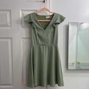 Altar’d State Olive Green Mini Dress